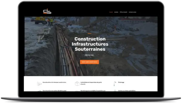 Conception de site web pour CIS Pro Inc. par Valérie Roy, spécialiste en création de sites web professionnels.